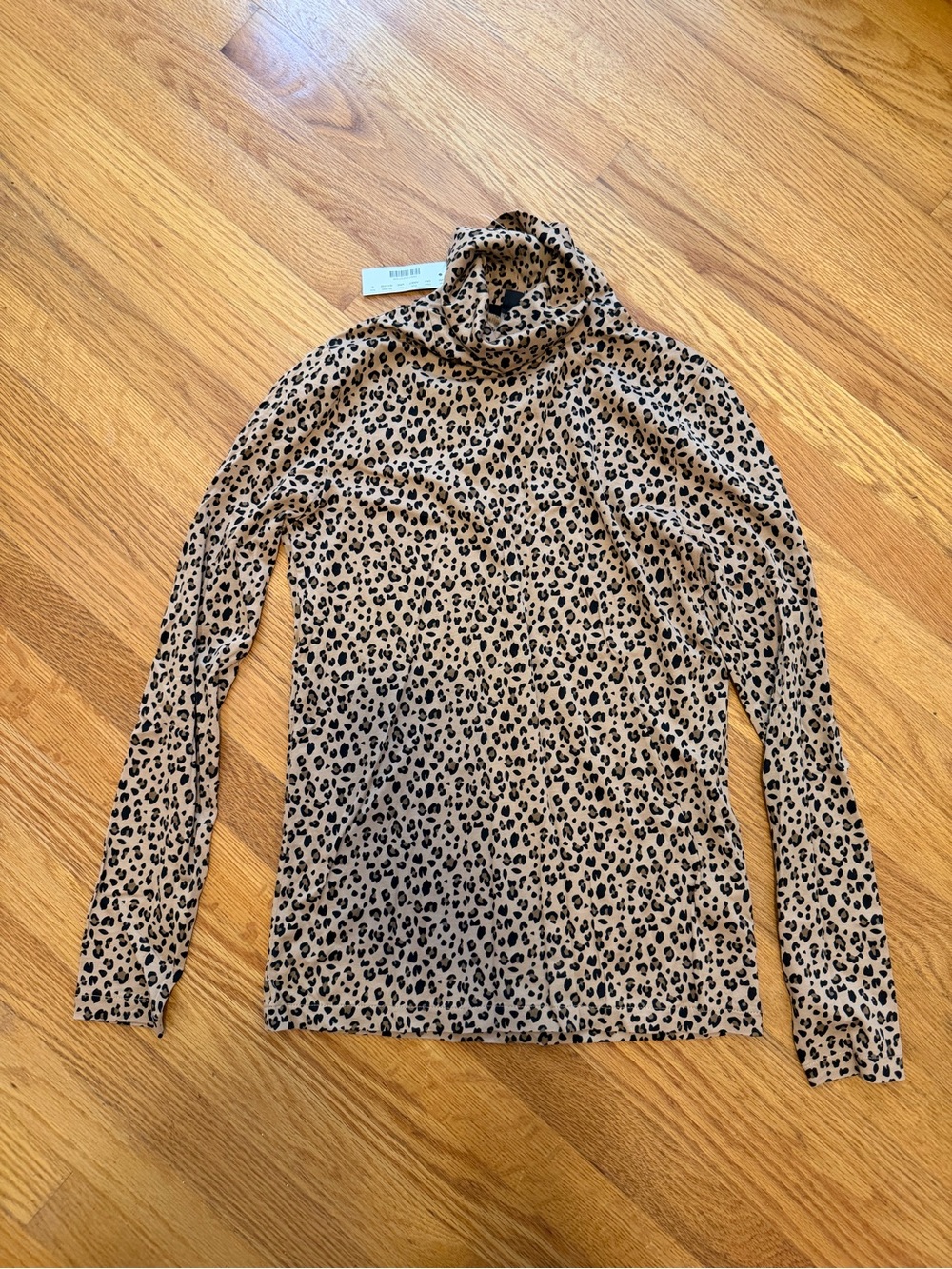 J.Crew leopard print turtleneck